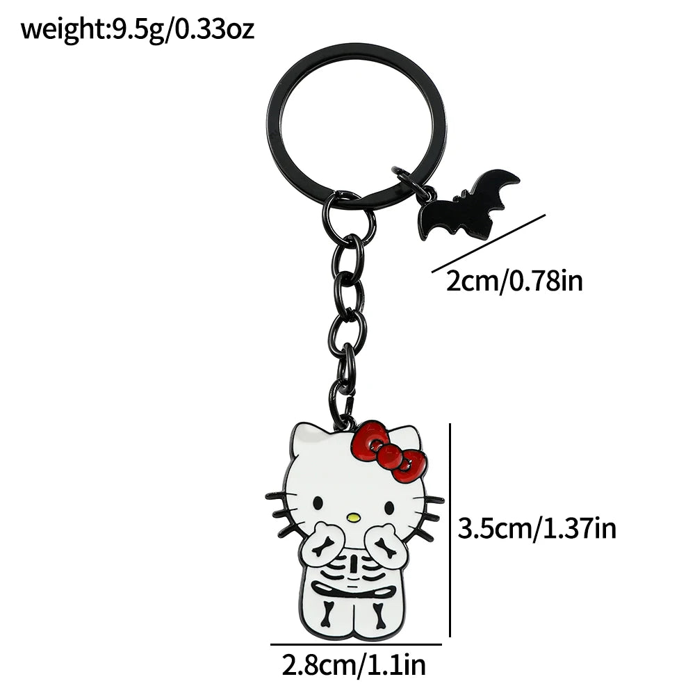 Hello Kitty Skeleton Keychain