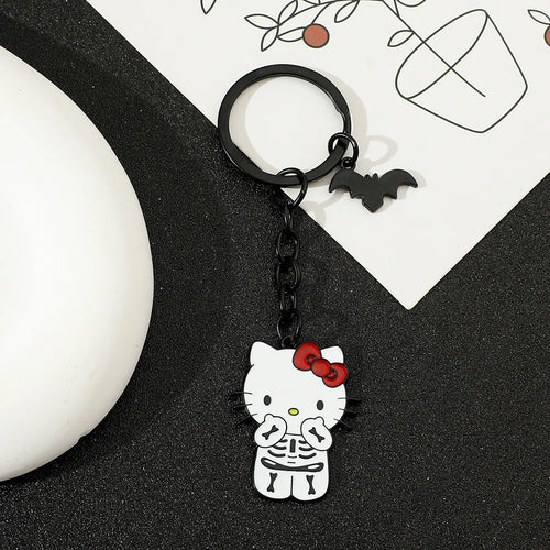 Hello Kitty Skeleton Keychain