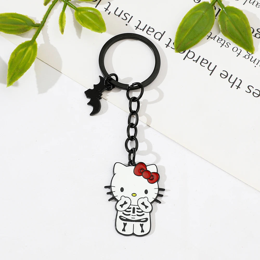 Hello Kitty Skeleton Keychain