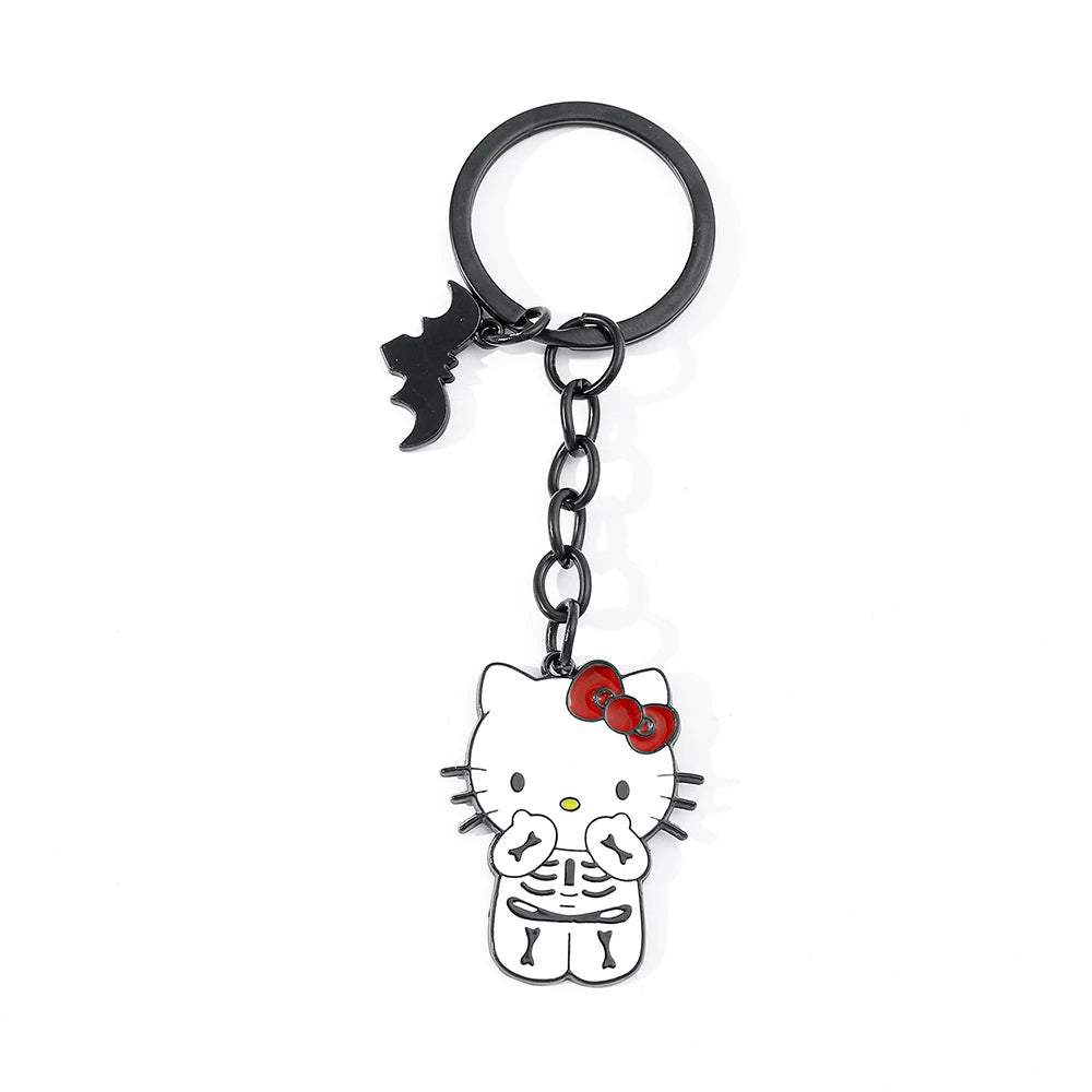 Hello Kitty Skeleton Keychain
