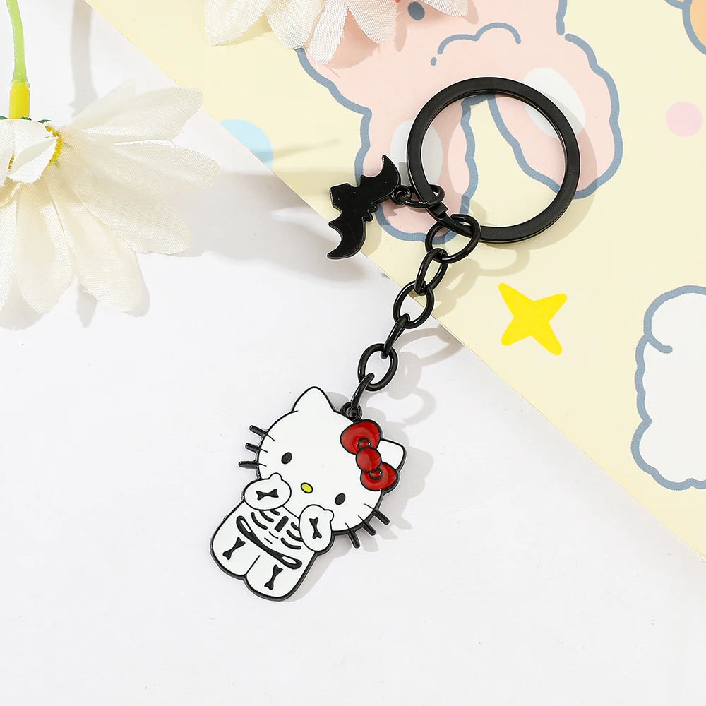 Hello Kitty Skeleton Keychain