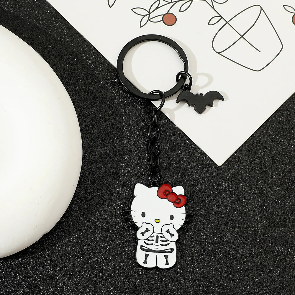 Hello Kitty Skeleton Keychain