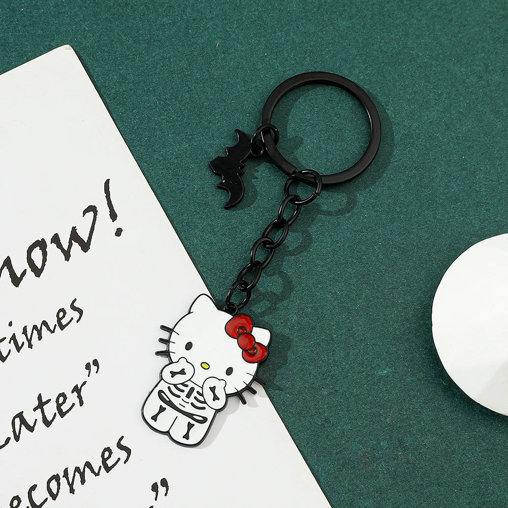 Hello Kitty Skeleton Keychain
